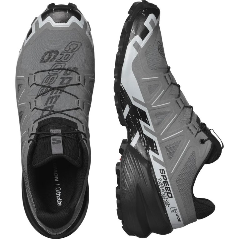 Grey Salomon Speedcross 6 Wide Men's Trail Running Shoes | PH 31946B